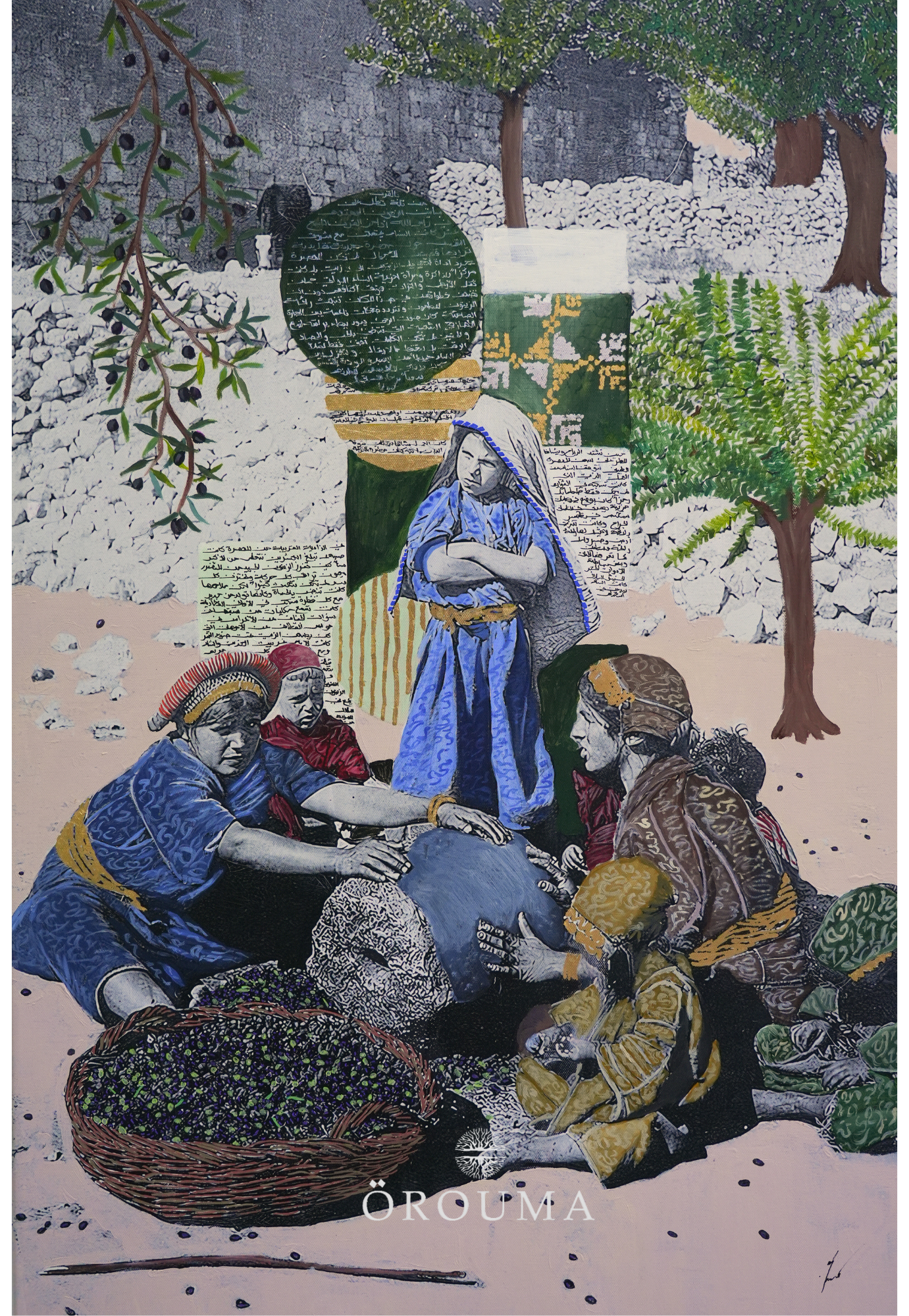 Print - Women of the Olive Press - Ramallah, 1900s