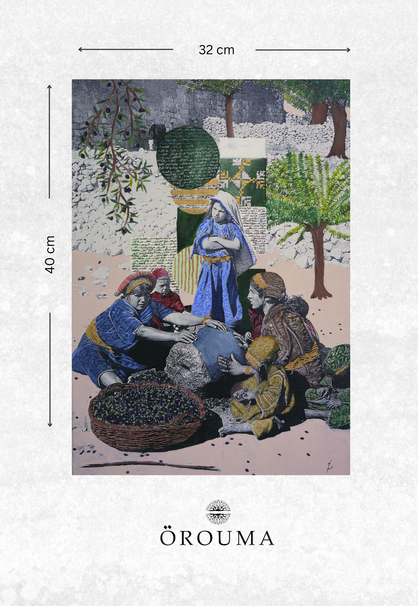 Print - Women of the Olive Press - Ramallah, 1900s