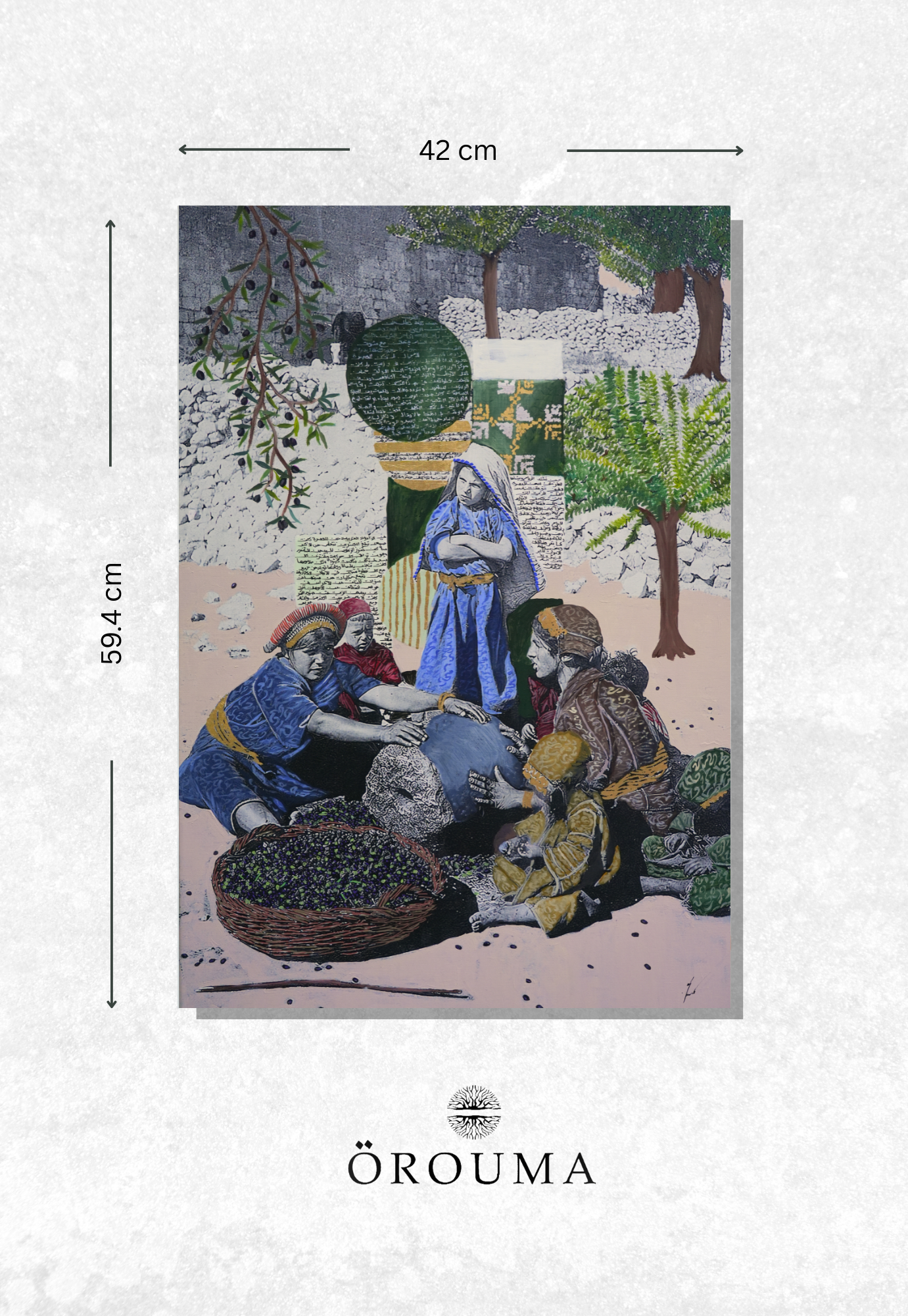 Print - Women of the Olive Press - Ramallah, 1900s