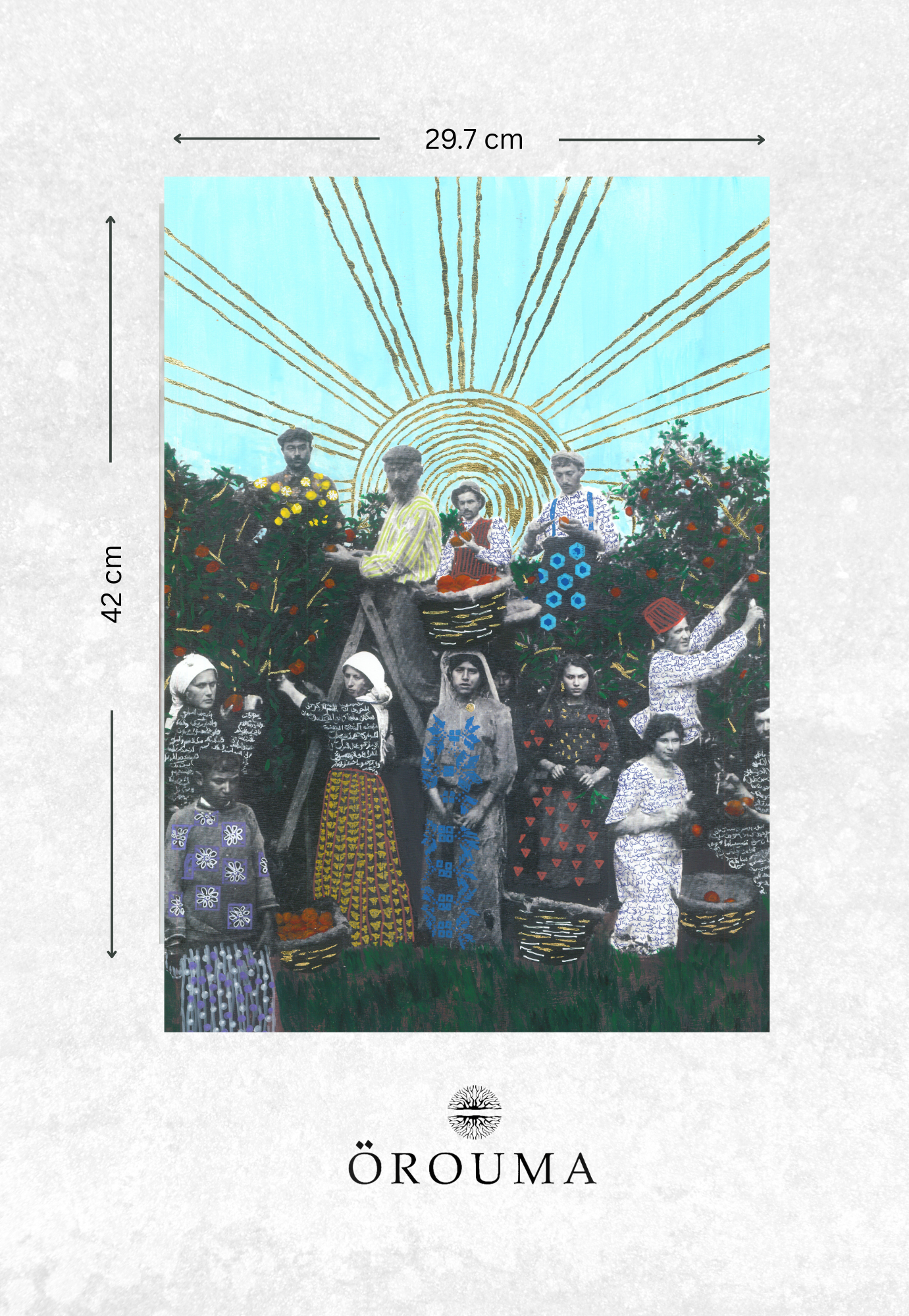 Print - Orange Picking in Yafa, 1915